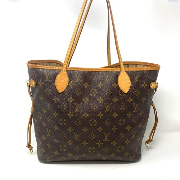 AUTH LOUIS VUITTON MONOGRAM NEVERFULL MM TOTE BAG - Picture 2 of 16